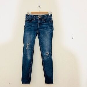 Madewell Mid-Rise Skinny Skinny Jeans Women Size 26 Blue Stretch Pockets
